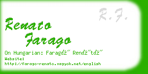 renato farago business card