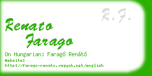 renato farago business card